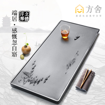 Fangsheu gold stone tea tray home living room big number dry bubble tray Chinese style minimalist creative kung fu stone small tea table