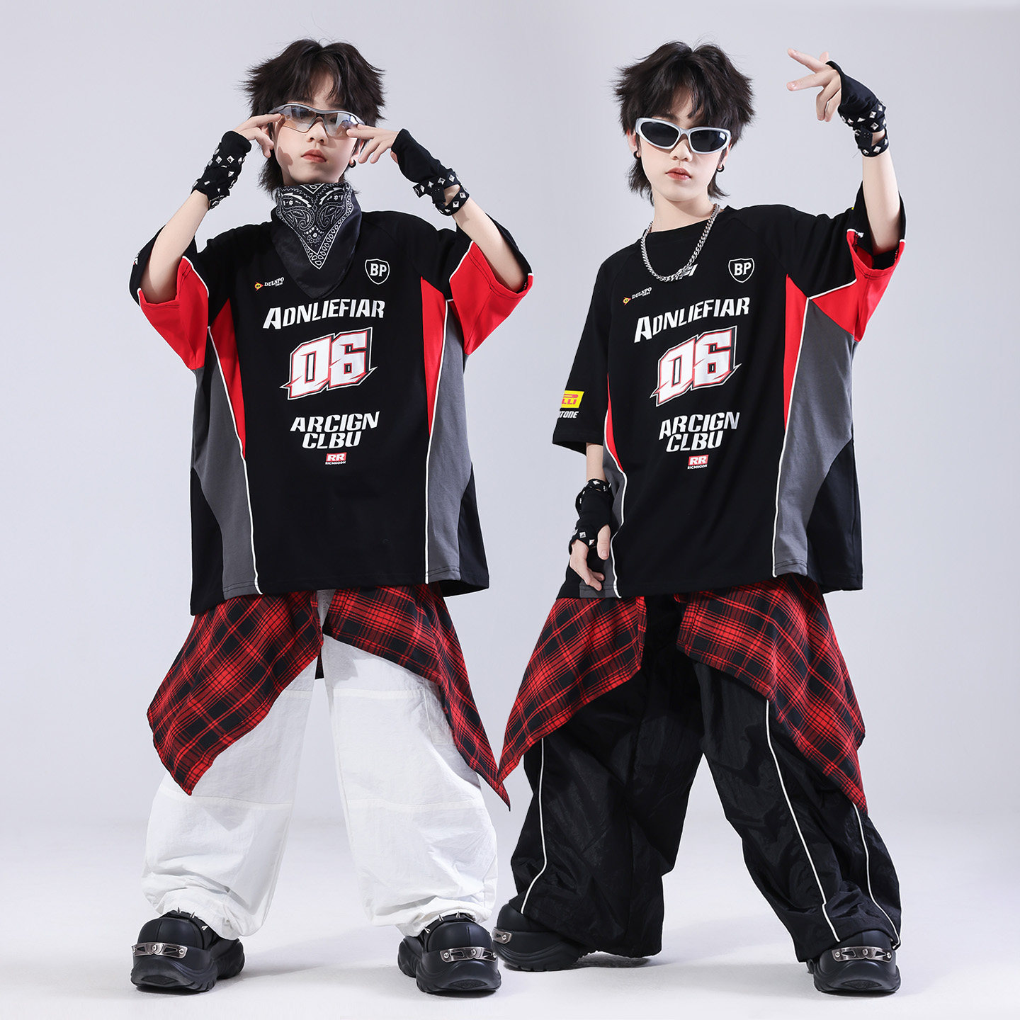 街舞儿童潮服红黑美式潮酷服装嘻哈少儿hiphop团体舞蹈演出服套装,淘宝优惠券,粉丝福利购,淘宝优惠卷