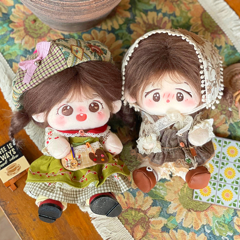 原创娃衣20cm棉花娃娃绿野&迷踪玩偶男女款娃衣装鸠车小竹马现货 - 图1