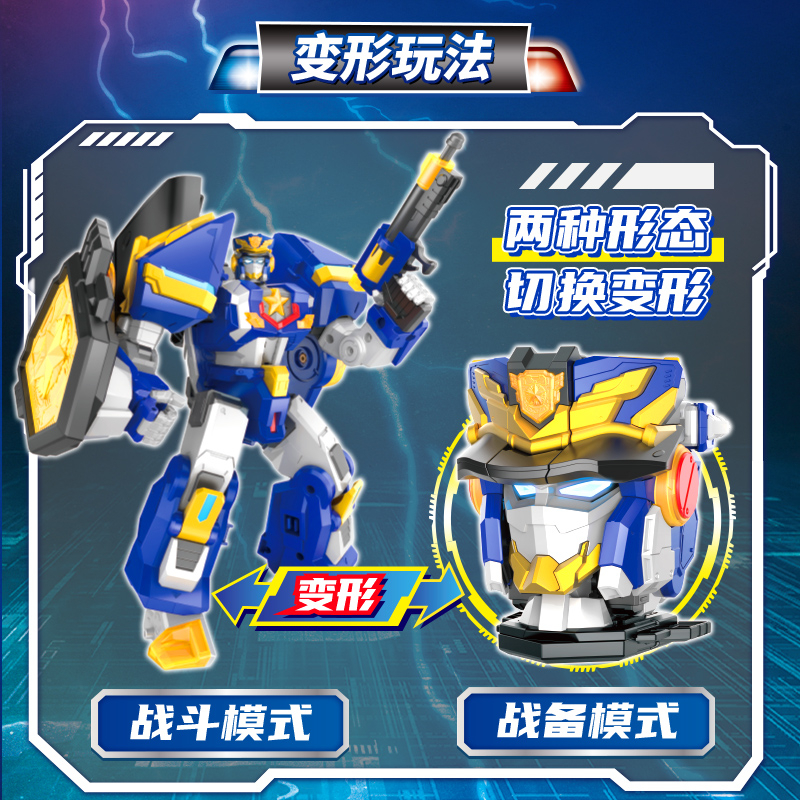 迷你特工队之超级战警力量巡逻战警变形机器人机甲男孩玩具金刚7 - 图2