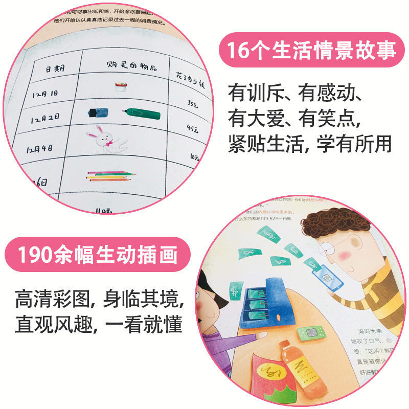 婷婷姐姐推荐儿童财商启蒙绘本全6册我不乱花钱我学会赚钱了什么是正确的金钱观我学会记账了给孩子的财商课教给孩子正确的财富观-图1