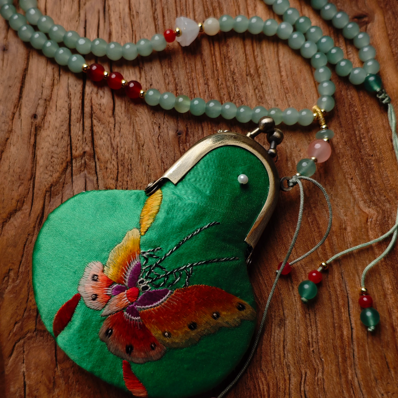 中国风旗袍中式手工刺绣老绣香囊香包香袋香袋香包孤品项链荷包,淘宝优惠券,粉丝福利购,淘宝优惠卷