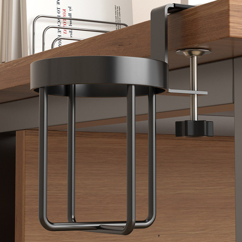 桌边水杯架办公室固定收纳茶杯水杯夹支架咖啡杯托书桌杯子置物架,淘宝优惠券,粉丝福利购,淘宝优惠卷