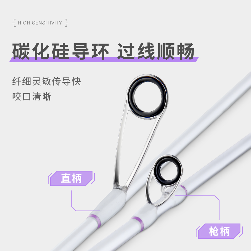 皓顿小白竿微物路亚竿马口入门套装UL调新手套装全套直柄枪柄鱼竿 - 图3