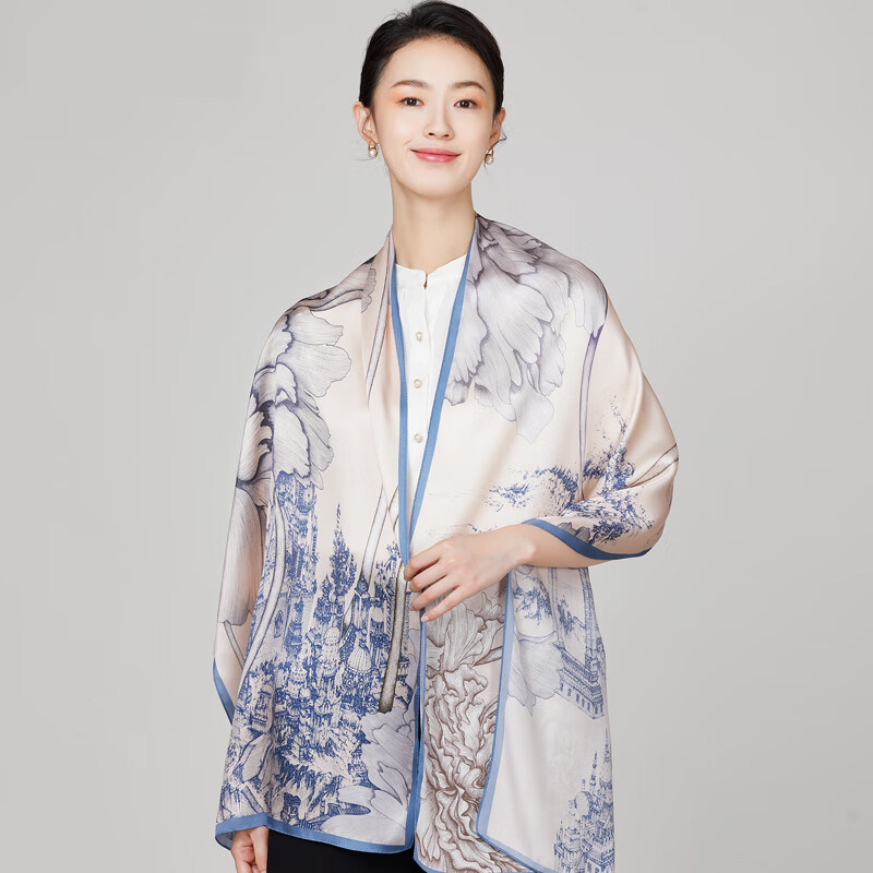 真丝丝巾礼盒装桑蚕丝时尚外搭披肩夏季送妈妈苏州空调房披肩围巾,淘宝优惠券,粉丝福利购,淘宝优惠卷