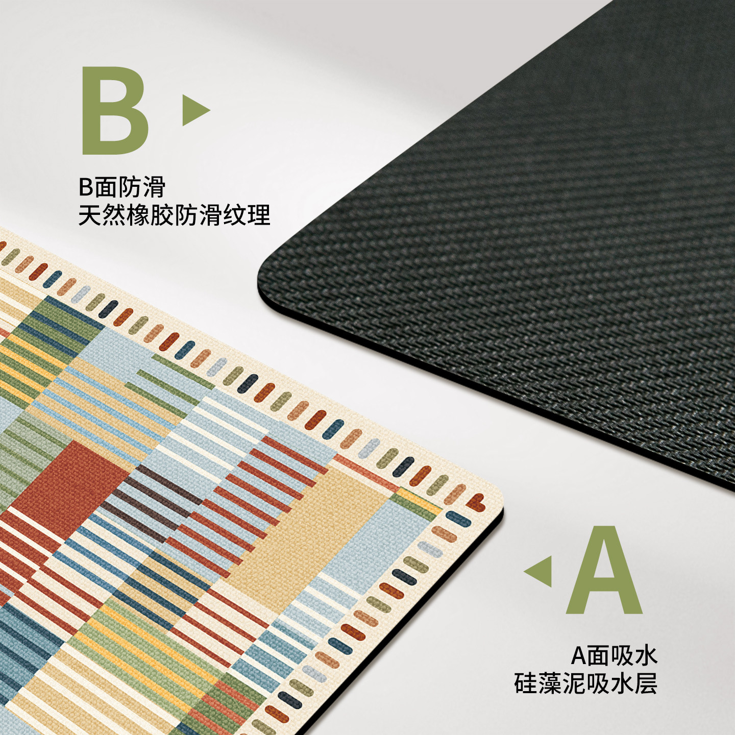 美式厨房沥水垫茶几台面硅藻泥防滑吸水垫洗碗池餐具碗盘控水垫子,淘宝优惠券,粉丝福利购,淘宝优惠卷