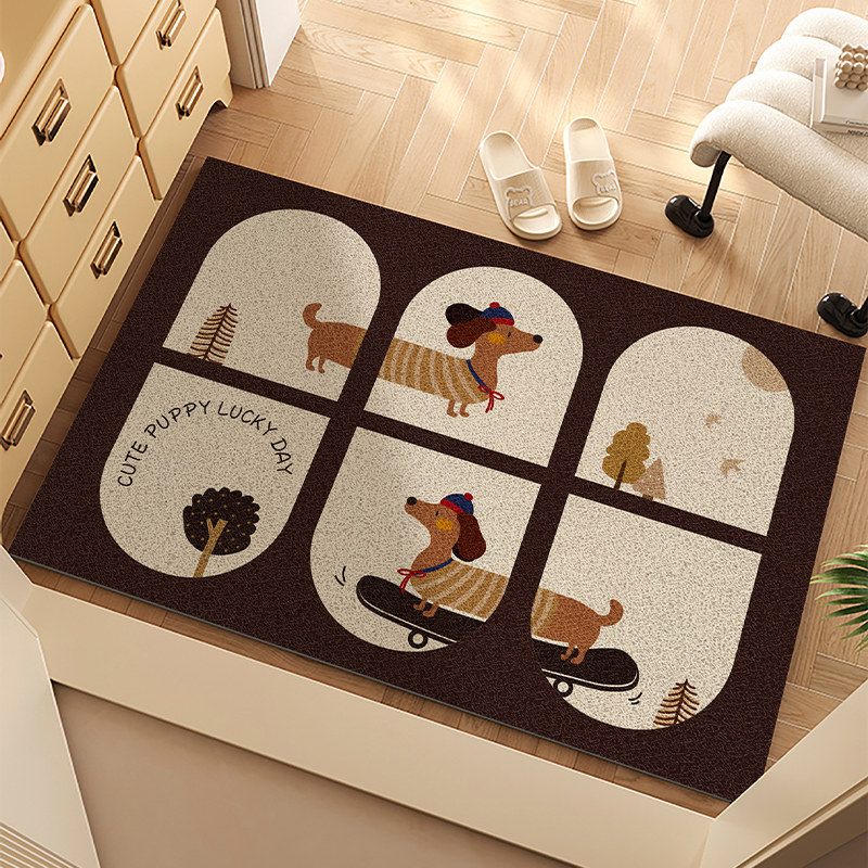 入户地垫门口进门脚垫家用丝圈蹭土耐脏防滑玄关可裁剪pvc门垫子,淘宝优惠券,粉丝福利购,淘宝优惠卷