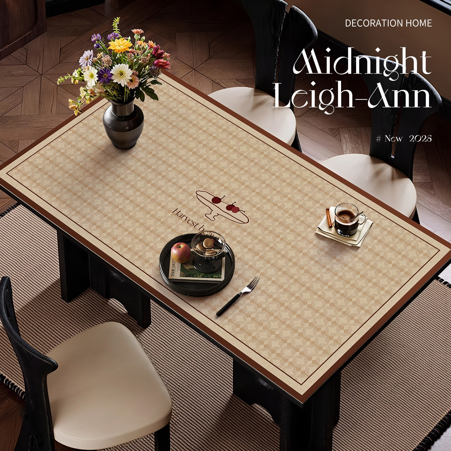 法式复古餐桌垫轻奢高级感茶几桌布免洗防水防油防烫桌面保护垫子,淘宝优惠券,粉丝福利购,淘宝优惠卷