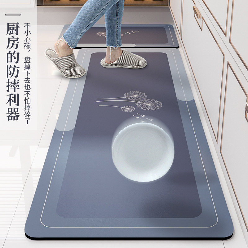 厨房硅藻泥软防水防油吸水防滑垫子 霏淘地垫