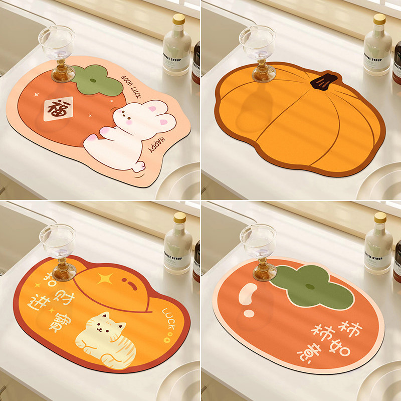 厨房台面沥水垫软硅藻泥吸水垫餐具杯垫茶水台吧台干燥垫免洗餐垫,淘宝优惠券,粉丝福利购,淘宝优惠卷