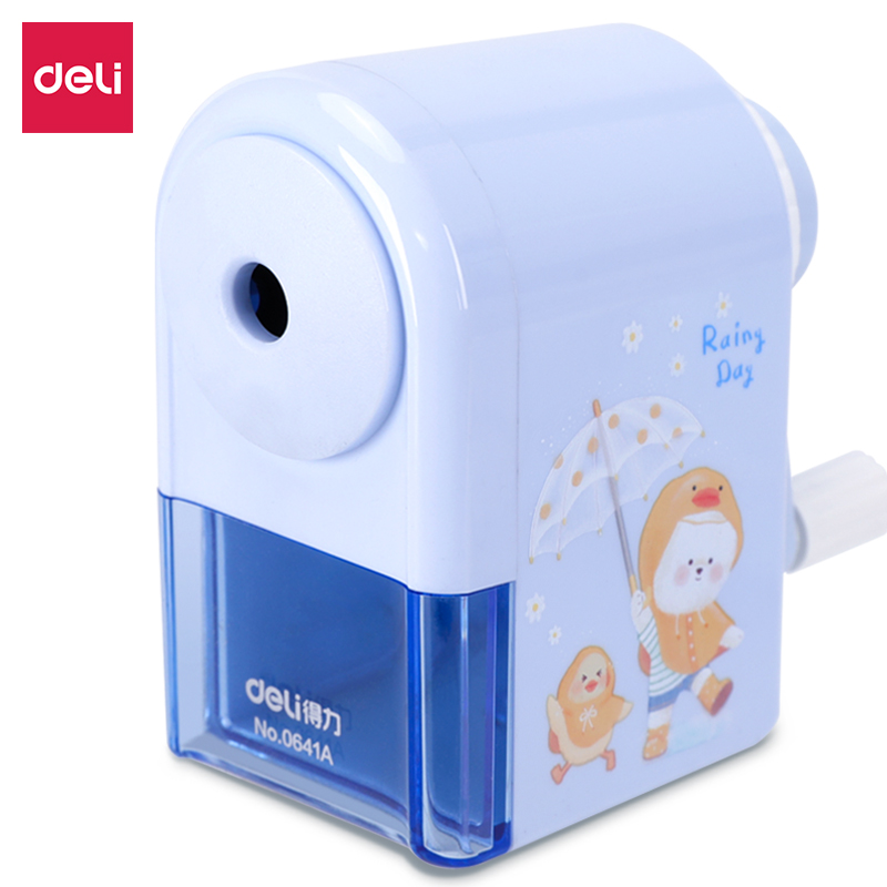 Deli stationery pen sharpener manual children student cartoon