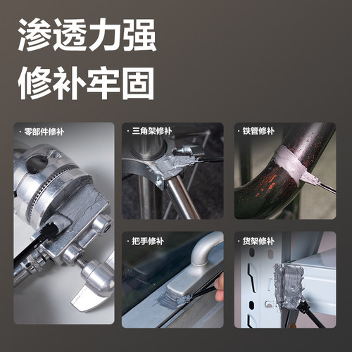 得力铸工胶高强度焊接耐高温金属修补剂超强力水管不锈钢专用防水暖气片漏水修补胶ab胶焊接膏补漏胶 - 图2