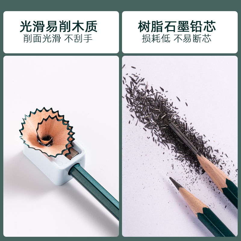 得力正品hb2b铅笔小学生 无铅毒专用考试答题涂卡一年级hb铅笔写字初学者六角铅笔铅笔儿童幼儿园学生练字笔 - 图1