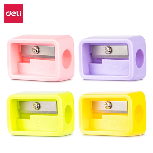 Маленькие канцтовары, мультяшная точилка, карандаш для бровей для карандашей, 4 упаковки, принт