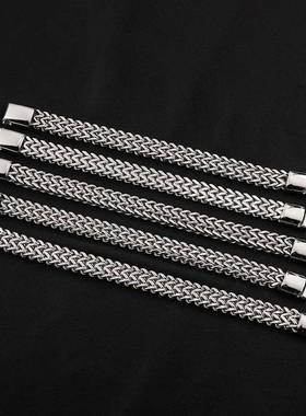 Stainless Steel Hip Hop Titanium Steel Brlet Mens Braided D