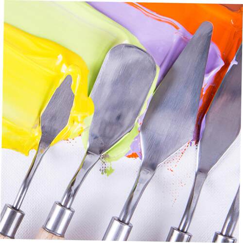 丙烯调色palette knife oilpastel 油画刮刀蒙马特 metal spatule - 图2