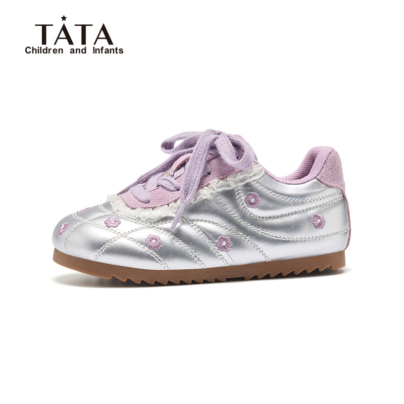TATA童鞋儿童板鞋2025秋季新款女童防滑轻便运动鞋休闲百搭跑步鞋,淘宝优惠券,粉丝福利购,淘宝优惠卷