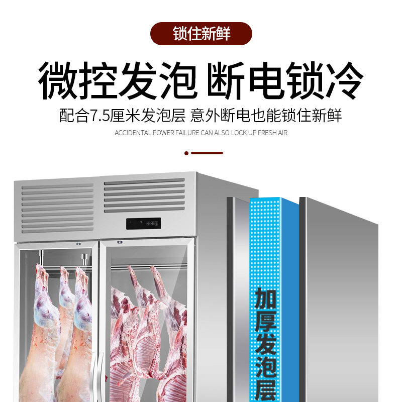 立式挂肉柜商用冷藏保鲜柜吊卖保生鲜牛羊肉冷冻冰柜排酸柜展示柜 - 图2