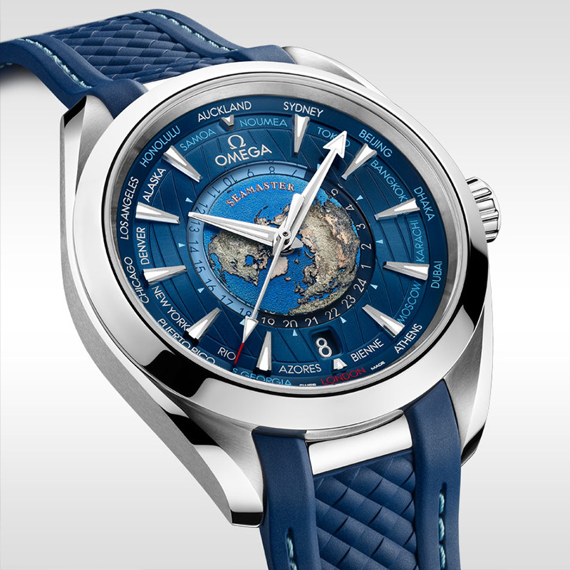 omega新款海马gmt世界时机械男表 运洪金海外瑞士腕表