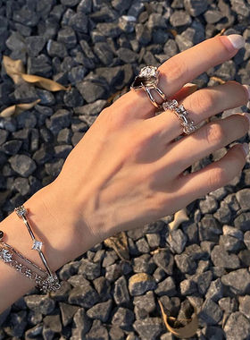 迷你克拉戒指原创设计高级感气质