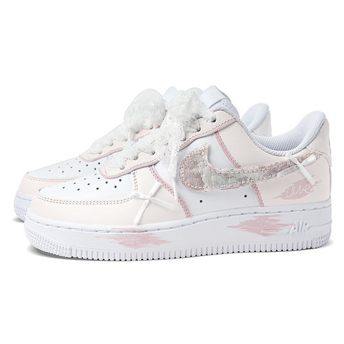 Nike Air Force 1 AF1空军一号七巧情人节礼物休闲板鞋女子定制鞋 - 图1