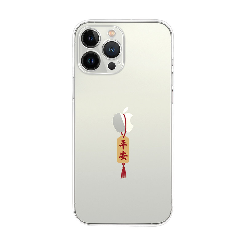 适用苹果17promax透明手机壳15pro小众创意14平安发财iPhone16镜头全包13promax软壳12简约xsmax情侣11蛇年17