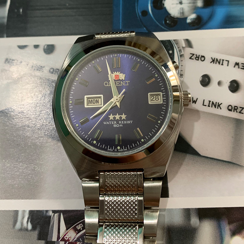 东方双狮全自动机械男经典怀旧手表 上海diamond手表国产腕表