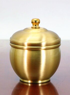 热销香炉纯铜香粉盅用品檀香罐香粉瓶分装盒子沉香粉檀香粉罐纯黄