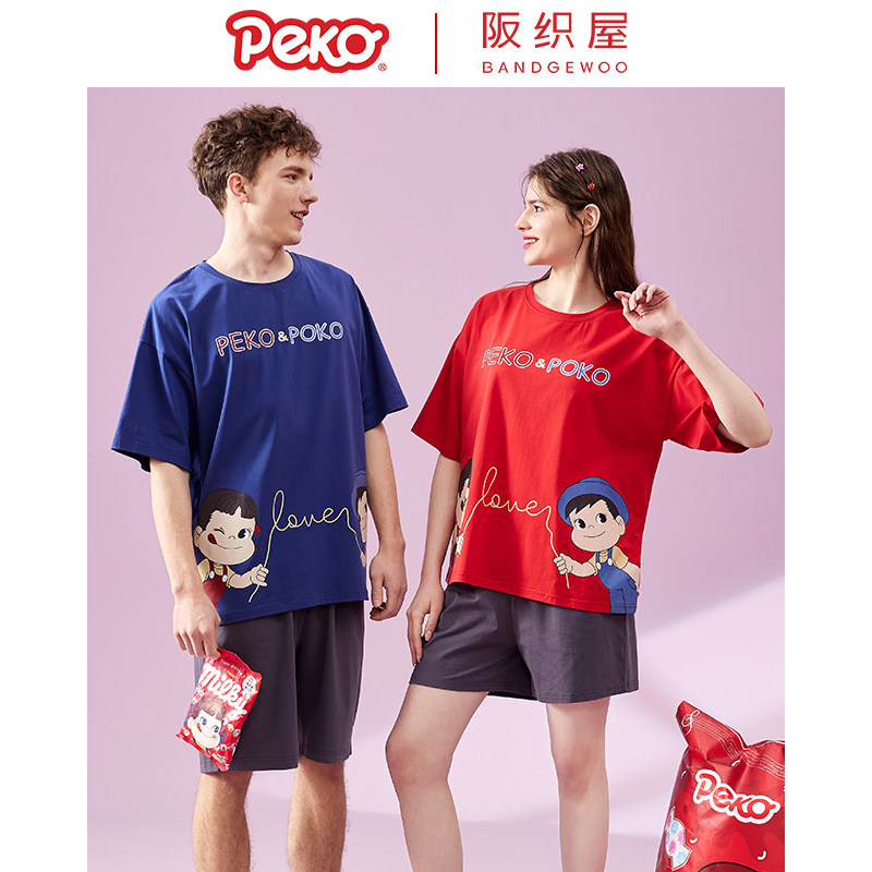 阪织屋peko不二家联名款夏款夏睡衣 阪织屋outlets店睡衣/家居服套装