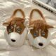 Husky Cotton Slippers Men's Winter Indoor Home Use 2025 New Cute Plush Cotton Slippers Men's Winter Men's Model