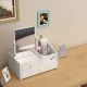 Storage rack multi-function dressing table desktop portable makeup storage box makeup mirror dustproof skin care drawer jewelry