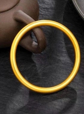 铜合金手镯 新中式经典百搭素圈手鐲女款时尚简约闭口鐲子不掉色