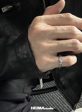925银戒指 原创绷带系列纯银尾戒男女设计师款冷淡风小指戒指潮