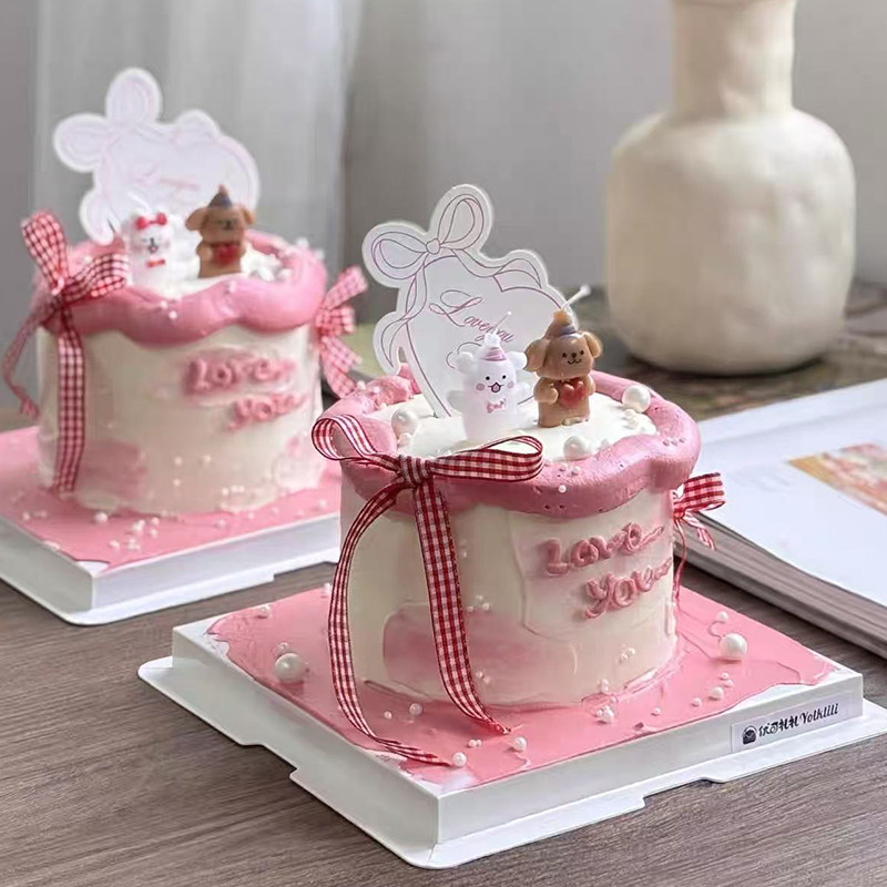 2.14网红情人节快乐蝴蝶结爱心卡片蛋糕装饰情侣告白小狗蜡烛装扮,淘宝优惠券,粉丝福利购,淘宝优惠卷