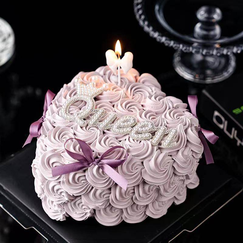 3.8女神节唯美蛋糕装饰Queen插牌蝴蝶结蜡烛三八女王节烘焙插件,淘宝优惠券,粉丝福利购,淘宝优惠卷
