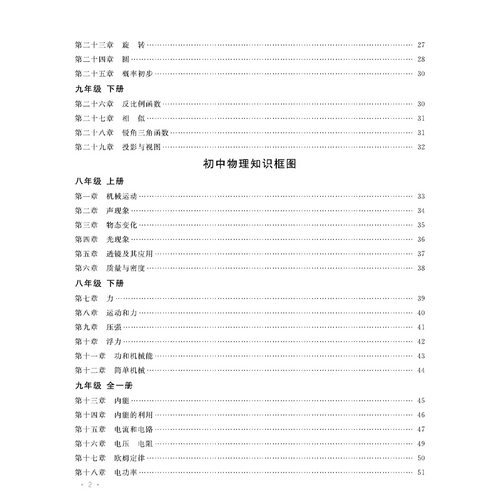来川初中数理化生知识管理手册框架式学习 - 图1