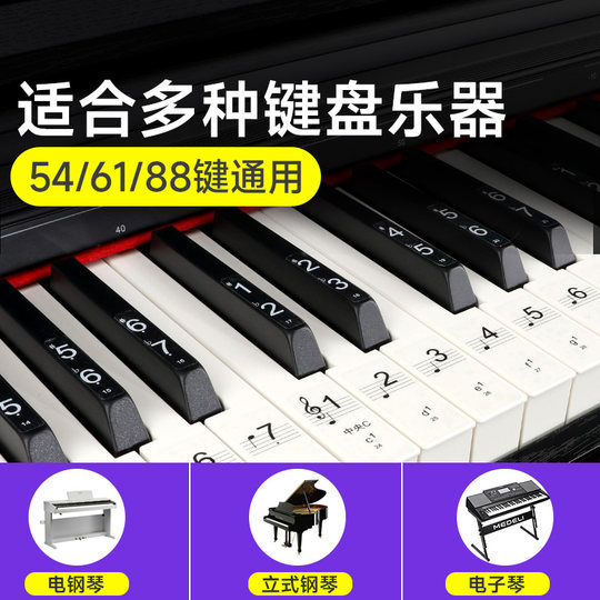 Nano Piano Keyboard Sticker 88/61/54 Key Universal