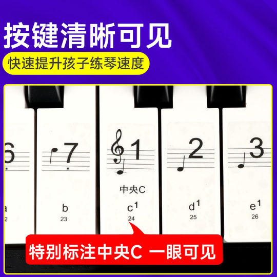 Nano Piano Keyboard Sticker 88/61/54 Key Universal