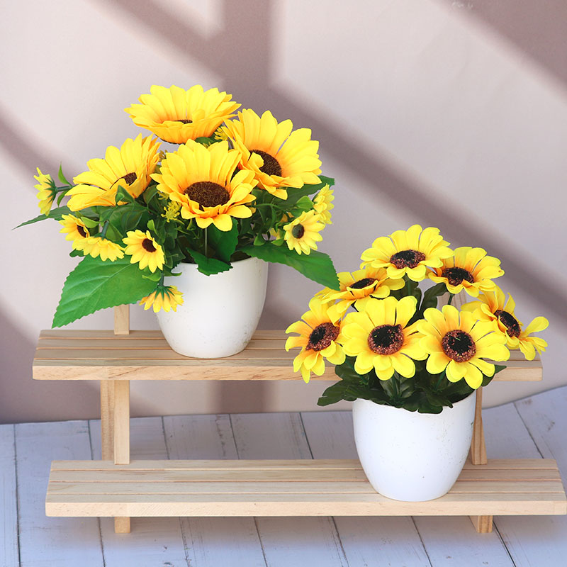 假花向日葵仿真太阳花绢花束插花盆栽室内家居装饰客厅桌面小摆件 - 图2
