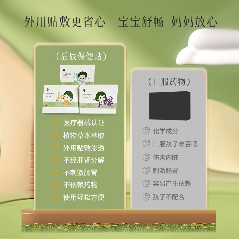 后辰止咳貼小兒咳嗽化痰干咳喘感冒嬰幼兒童腹瀉脹氣貼穴位肚臍貼_阿里健康大藥房_醫療器械