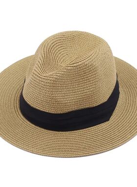 Summer hat Panama straw hat British top hat Men's and women'