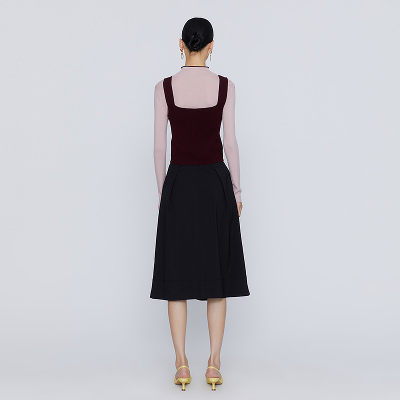 【商场同款】玛丝菲尔两件套毛衣女装春季新款粉色修身羊毛针织衫,淘宝优惠券,粉丝福利购,淘宝优惠卷