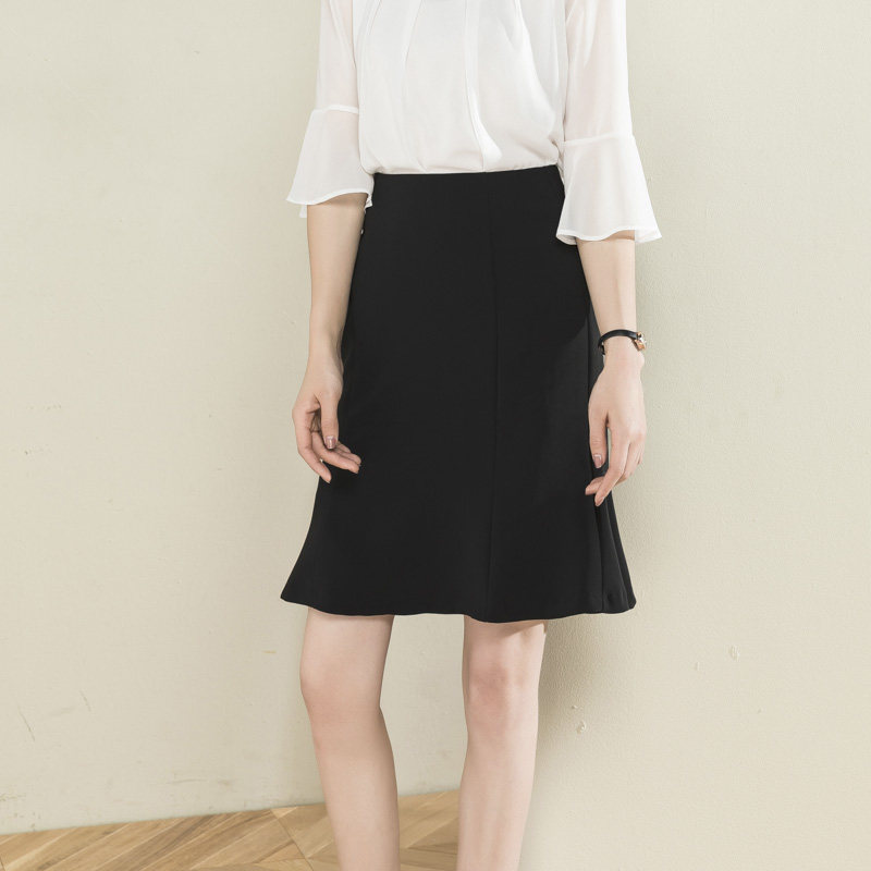 职业通勤中长款高腰a字裙半身裙 ggqq半身裙