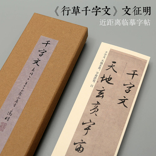 曹熙记文征明行书千字文近距离临摹字帖卡片成人练字教程毛笔字帖全文高清墨迹版 - 图0