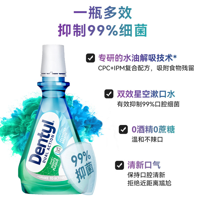 英国邓特艾克dentyl星空遬杀漱口水 dentylactive漱口水