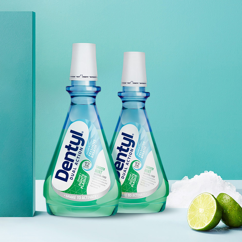 dentylactive旗舰店Denty邓特艾克精油漱口水去牙结石口臭便捷杀菌温和薄荷250ml2