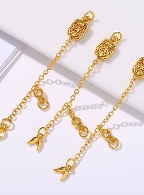 2025热销简约古法金手链吊坠链diy手工项链珍珠吊坠饰品挂件直销