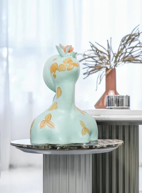 树脂抽象人物雕塑展厅玄客厅关样板间橱窗彩绘人像花季少女摆件