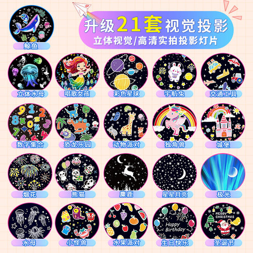 星空投影仪小夜灯音乐玩具卧室灯满天星星光氛围儿童女孩生日礼物 - 图3