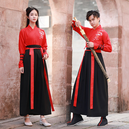 魏晋风汉服男款古风男士仙气齐腰襦裙侠客书生古装学生正版女夏款 - 图3